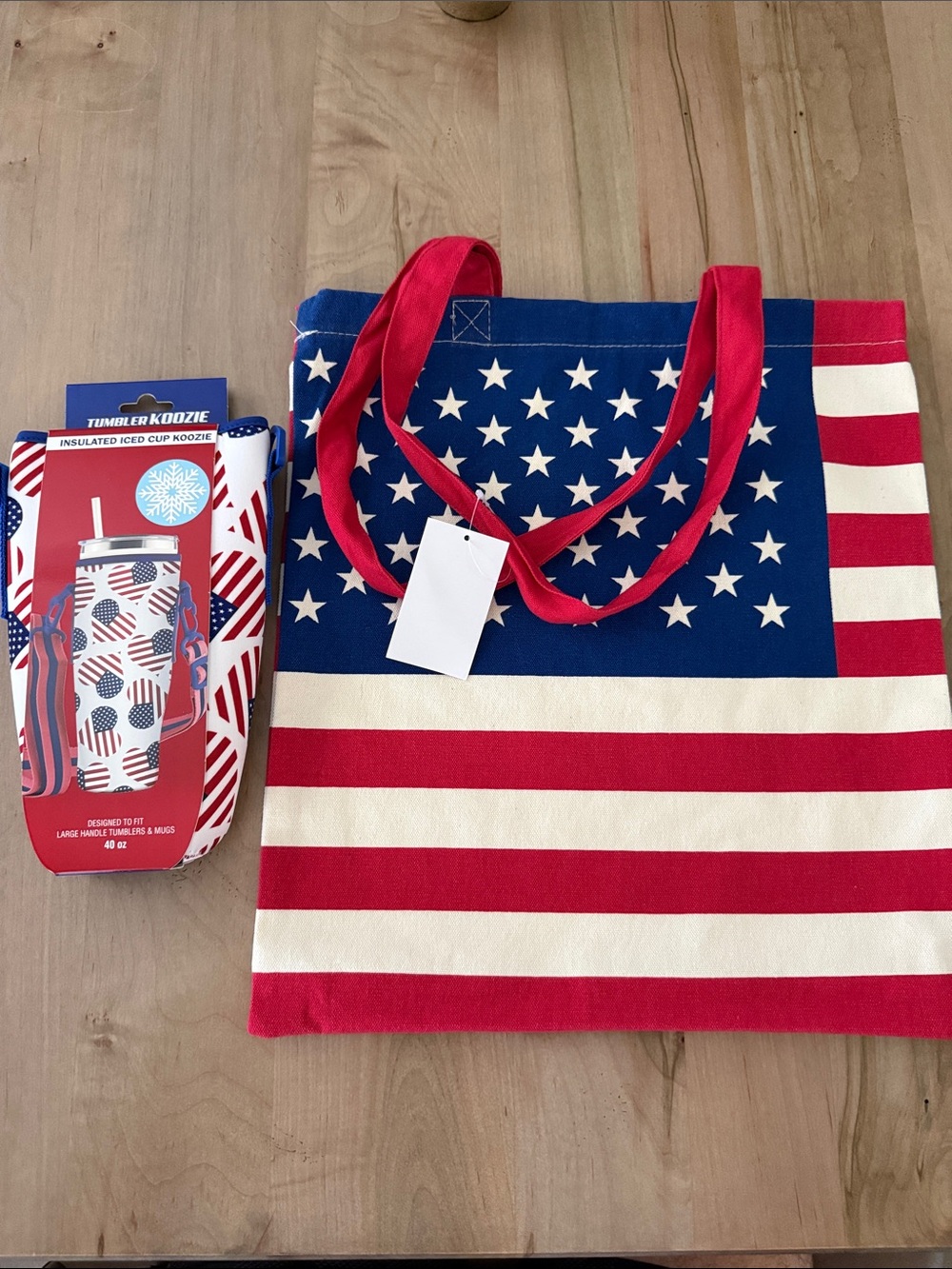 Kohl's Patriotic Canvas Tote in Red, White & Blue